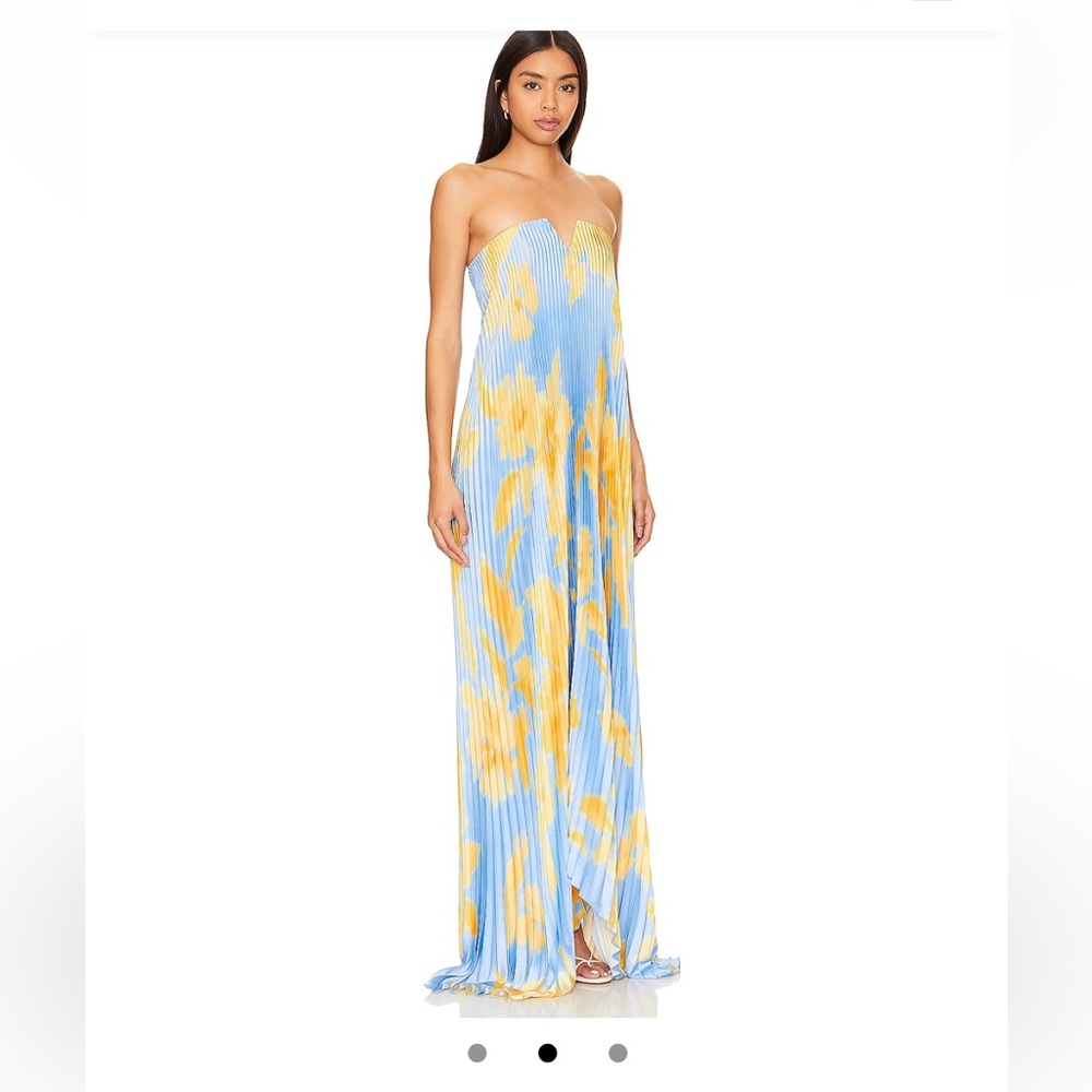 L'IDEE BLACK TIE GOWN in Jardin Blue - Picture 2 of 5